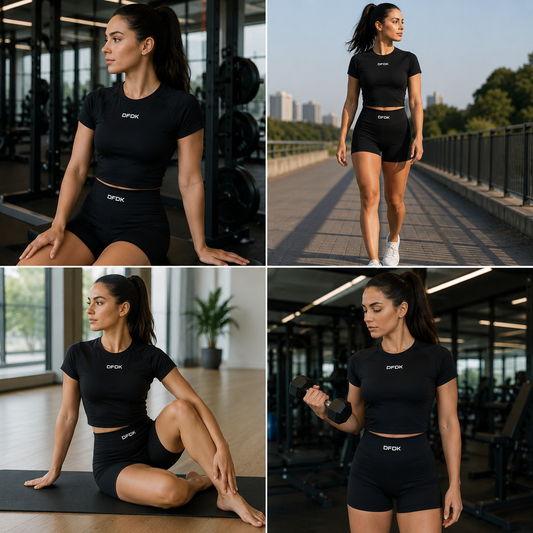 Conjunto Esportivo Feminino DFDK, Sem Costura
